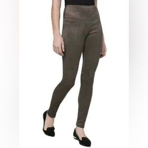 ANDREW MARC high rise pleather brown legging Pants